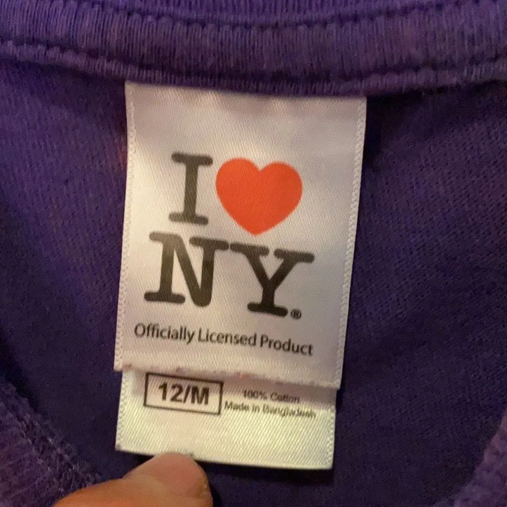 I Love New York purple 12 month baby t-shirt​ - Picture 2 of 3